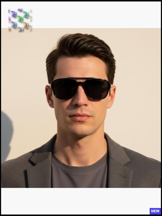 Polarized Aviator Sunglasses Retro TR-90 Frame UV400 Protection Classic Square